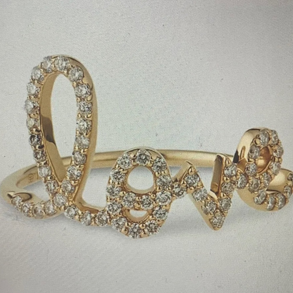 14k & Diamond New Sydney Evan  “LOVE” Ring